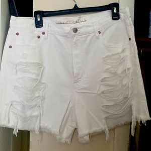 White summer shorts